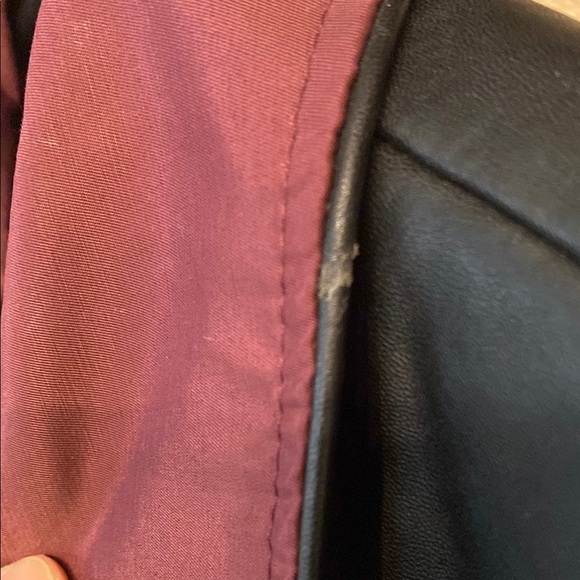 Bebe Red and Black Trench Coat with Sleek Design - Picture 10 of 14